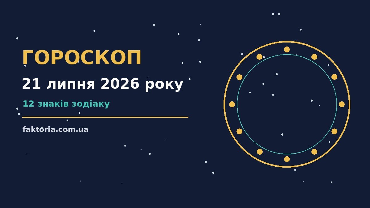 Гороскоп на 21 липня 2026 року: ключові моменти дня для спокійних і точних рішень