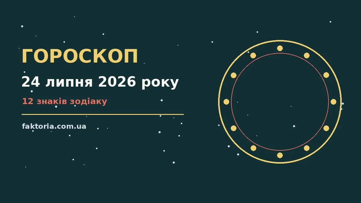 Гороскоп на 24 липня 2026 року: ключові моменти дня для спокійних і точних рішень