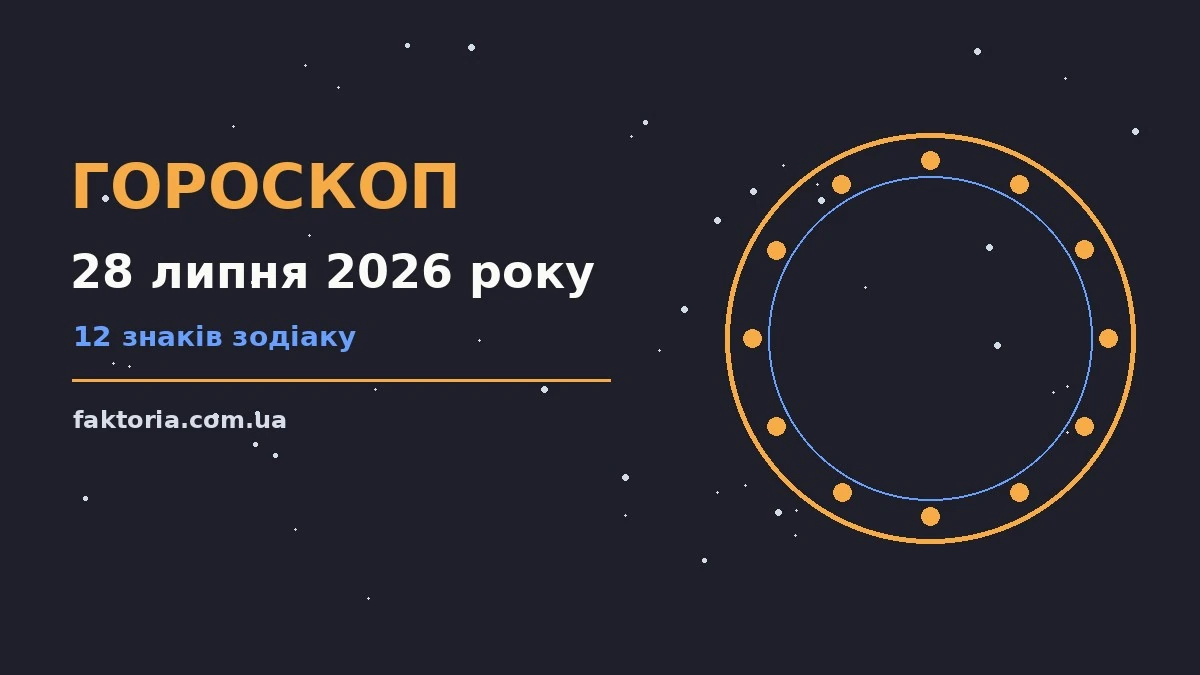 Гороскоп на 28 липня 2026 року: ключові моменти дня для спокійних і точних рішень