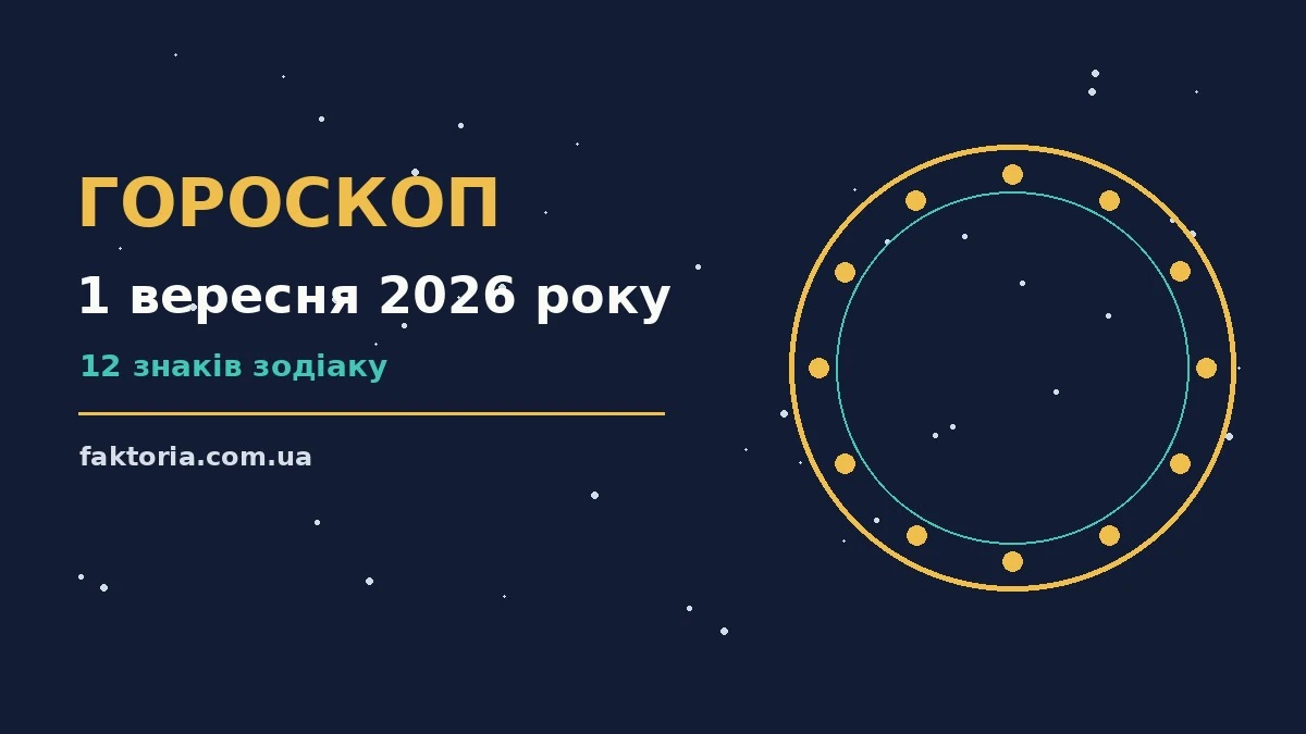 Гороскоп на 1 вересня 2026 року: ключові моменти дня для спокійних і точних рішень