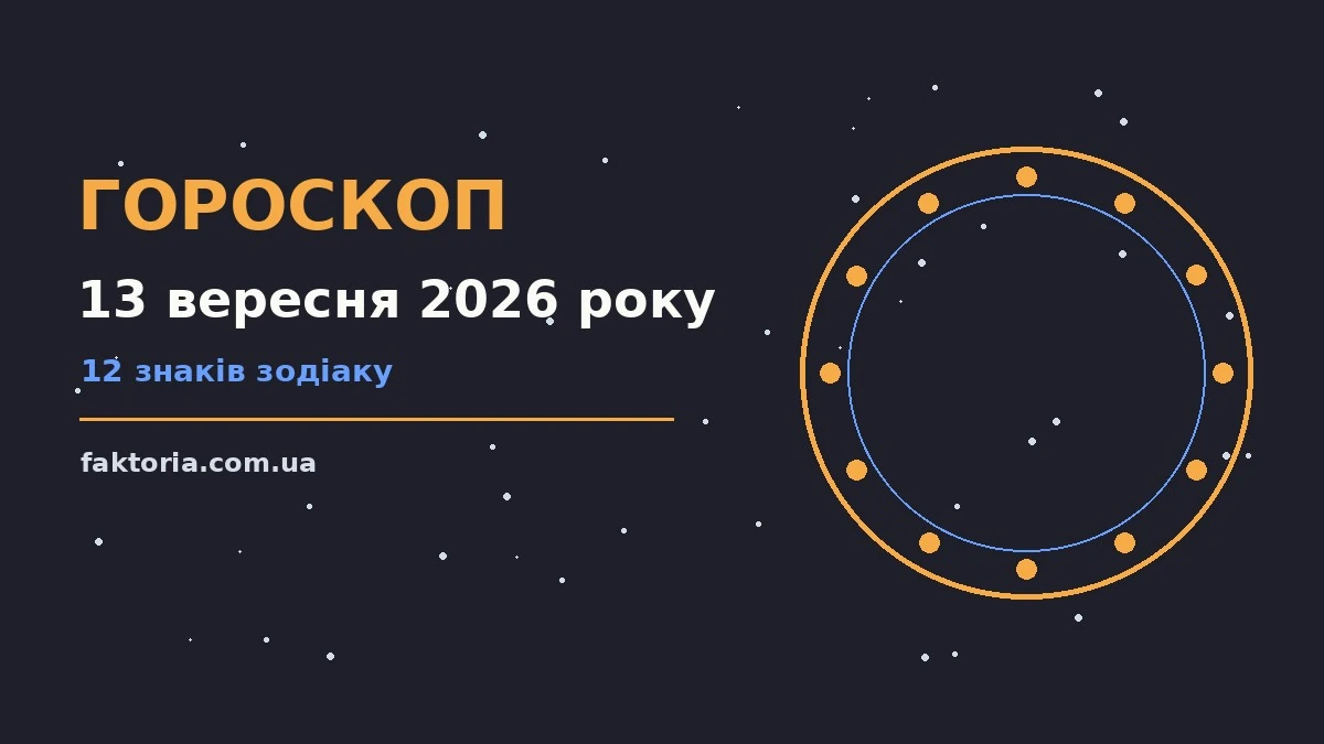 Гороскоп на 13 вересня 2026 року: ключові моменти дня для спокійних і точних рішень