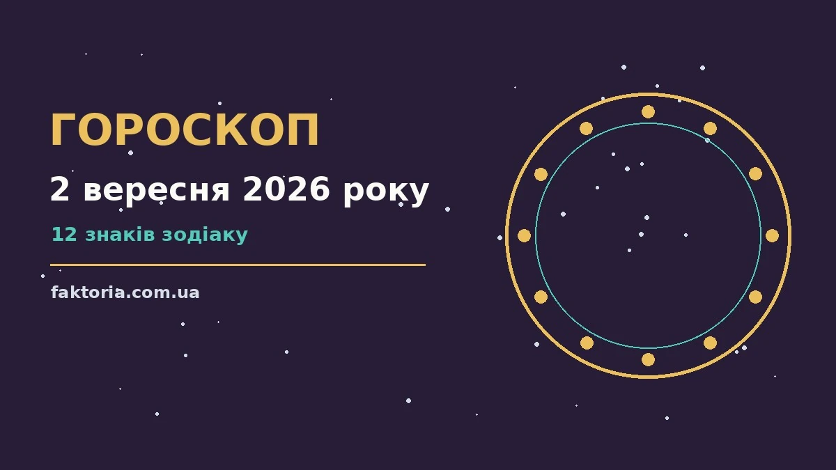Гороскоп на 2 вересня 2026 року: ключові моменти дня для спокійних і точних рішень