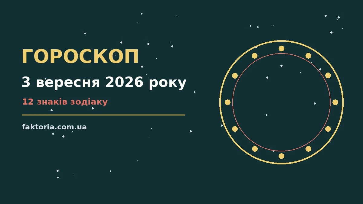Гороскоп на 3 вересня 2026 року: ключові моменти дня для спокійних і точних рішень