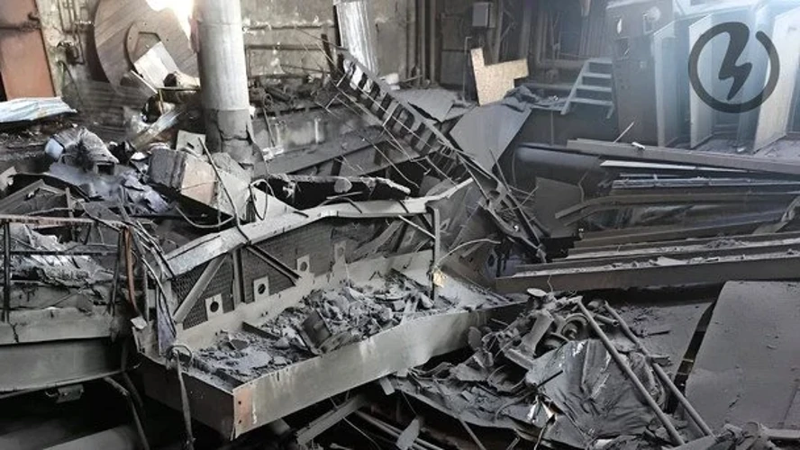 Наслідки атаки 30 вересня по Трипільській ТЕС (фото ПАТ «Центренерго»)