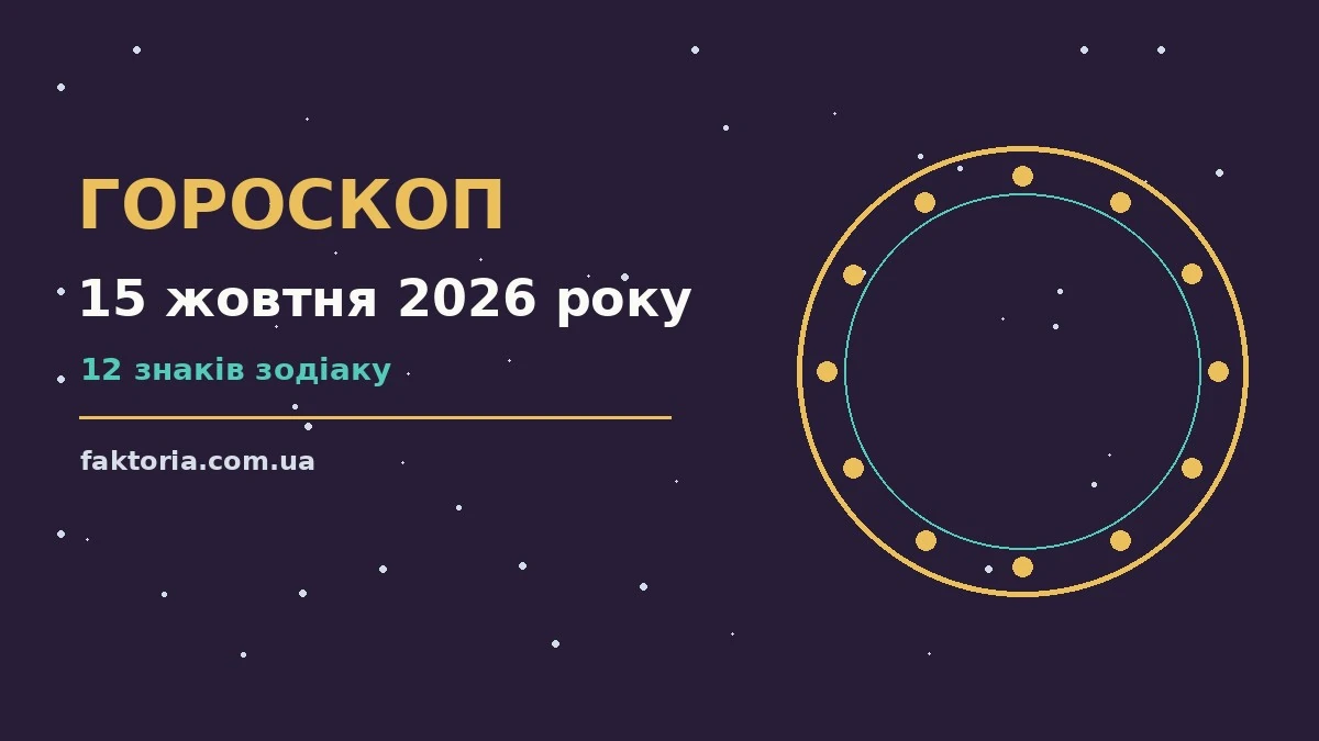 Зоряний гороскоп на 15 жовтня 2026 року: енергія дня, пріоритети, корисні звички